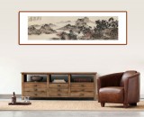 吳顯剛六尺對開《落日松風圖》貴州七星關(guān)美協(xié)主席