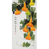 【已售】黃藝 四尺《福祿臨門》 吉祥家居風(fēng)水畫