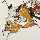 王永剛 四尺《唐女馬球圖》 78歲國家一級美術(shù)