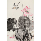 【已售】陳薪名《荷風(fēng)清遠(yuǎn)》中美協(xié)會員 第六屆全國花鳥畫展金獎獲得者