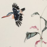 【已售】陳薪名《花穗迎秋結(jié)晚紅》中美協(xié)會員 第六屆全國花鳥畫展金獎獲得者