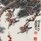 鄒友蒸 《無(wú)限春暉》1993年作 已故山野派繪畫(huà)大家