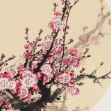 【已售】鄒本財 團(tuán)扇《迎春圖》 公主嶺市美協(xié)常務(wù)副主席