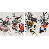 邢書波 四條屏《紫氣東來》 中美協(xié)會員 清華美院創(chuàng)作班導(dǎo)師（詢價）