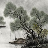 【已售】劉金河 四尺三開《春雨瀟瀟》 中美協(xié)會員 （詢價）