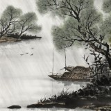 【已售】劉金河 四尺三開《春雨瀟瀟》 中美協(xié)會員 （詢價）