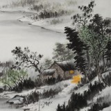 劉金河 四尺三開《月在浮云淺處明》 中美協(xié)會員 （詢價）