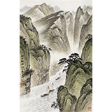劉金河 四尺三開《峽江輕舟》 中美協(xié)會(huì)員 (詢價(jià))