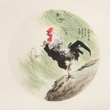 鄒本財 團扇《春風得意》 公主嶺市美協(xié)常務副主席