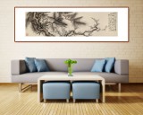 吳顯剛六尺對開《歲寒三友》貴州七星關美協(xié)主席