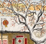 【已售】何一鳴 四尺三開(kāi)《福喜臨門》