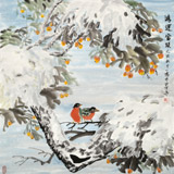 【已售】何一鳴 四尺斗方《鴻運(yùn)當(dāng)頭》 冰雪畫派畫家 師從于志學(xué)