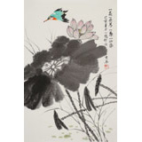 【已售】何一鳴 四尺三開(kāi)《一花一世界》