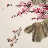 鄒本財(cái) 團(tuán)扇《雙美圖》 公主嶺市美協(xié)常務(wù)副主席