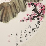 鄒本財(cái) 團(tuán)扇《雙美圖》 公主嶺市美協(xié)常務(wù)副主席