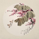 鄒本財(cái) 團(tuán)扇《雙美圖》 公主嶺市美協(xié)常務(wù)副主席