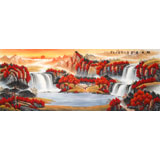 【已售】吳東 小六尺《旭日東升》 著名易經(jīng)風(fēng)水畫家