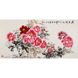 【已售】河南美協(xié)會員 王偉寧四尺《花香醉人》