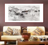 名家趙金鸰太行雪村系列之四尺《瑞雪》(詢(xún)價(jià))