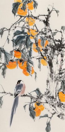 【已售】陳薪名 三尺《事事如意》中美協(xié)會員 第六屆全國花鳥畫展金獎獲得者