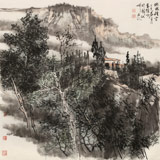劉奮強(qiáng) 《疏林煙云》 榮寶齋展覽作品 天津師大美術(shù)學(xué)院研究生