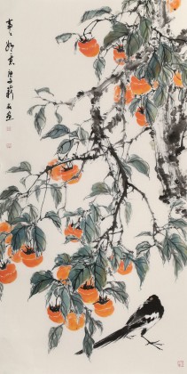 【已售】陳薪名 四尺《事事如意》中美協(xié)會員 第六屆全國花鳥畫展金獎獲得者