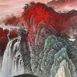 李碧峰 六尺《源遠流長》 中國書畫家協(xié)會理事