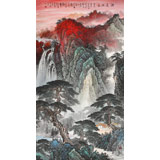 李碧峰 六尺《源遠(yuǎn)流長(zhǎng)》 中國(guó)書(shū)畫(huà)家協(xié)會(huì)理事