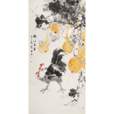 【已售】陳薪名 四尺《福祿大吉》中美協(xié)會員 第六屆全國花鳥畫展金獎獲得者