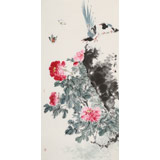 【已售】陳薪名 四尺《花開富貴》 中美協(xié)會員 第六屆全國花鳥畫展金獎獲得者