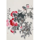 【已售】陳薪名 四尺三開《富貴白頭》 中美協(xié)會員 第六屆全國花鳥畫展金獎獲得者