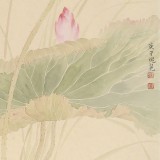 張瑰麗 四尺三開工筆《荷香》 湖南省美術(shù)家協(xié)會會員