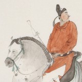 【已售】曹建濤 四尺斗方《策馬圖》 獨(dú)具特色水墨人物畫家