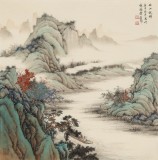 吳顯剛 四尺斗方《秋江放棹》 貴州七星關(guān)美協(xié)主席