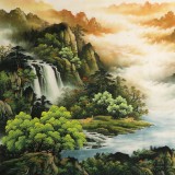 【已售】楊銘昌 小八尺《源遠(yuǎn)流長(zhǎng)》 安徽山水畫研究協(xié)會(huì)理事