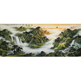 【已售】楊銘昌 小八尺《旭日祥云》 安徽山水畫(huà)研究協(xié)會(huì)理事