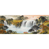 【已售】楊銘昌 小六尺《流水生財(cái)》 安徽山水畫(huà)研究協(xié)會(huì)理事