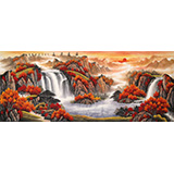 吳東 小八尺《源遠(yuǎn)流長(zhǎng)》 著名易經(jīng)風(fēng)水畫(huà)家