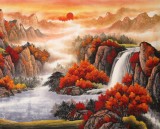 吳東 小八尺《源遠(yuǎn)流長》 著名易經(jīng)風(fēng)水畫家