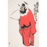 【已售】連紅武 四尺三開《鎮(zhèn)宅圖》 徐悲鴻畫院華北分院副院長