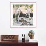 何一鳴 四尺斗方《瑞雪豐年》 冰雪畫派畫家 師從于志學(xué)