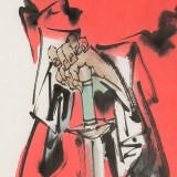 【已售】連紅武 四尺三開(kāi)《鎮(zhèn)宅圖》 徐悲鴻畫(huà)院華北分院副院長(zhǎng)