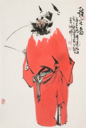 【已售】連紅武 四尺三開《鎮(zhèn)宅圖》 徐悲鴻畫院華北分院副院長