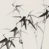 庾超然 四尺三開《竹報(bào)平安》 黃鶴樓書畫院院長