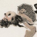 【已售】連紅武 四尺《達(dá)摩渡江》 徐悲鴻畫(huà)院華北分院副院長(zhǎng)