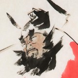 【已售】連紅武 四尺三開《鎮(zhèn)宅圖》 徐悲鴻畫院華北分院副院長