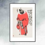 【已售】連紅武 四尺三開(kāi)《鎮(zhèn)宅圖》 徐悲鴻畫(huà)院華北分院副院長(zhǎng)