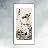 【已售】連紅武 四尺《達(dá)摩渡江》 徐悲鴻畫(huà)院華北分院副院長(zhǎng)