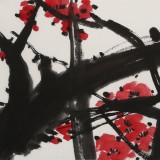 王永剛 斗方小品《賞春》 78歲國家一級美術(shù)師（詢價(jià)）