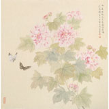 【已售】張瑰麗 四尺斗方工筆《春花爛漫》 湖南省美術家協(xié)會會員